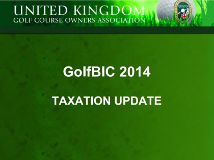 UKGCOA VAT update GolfBic 2014